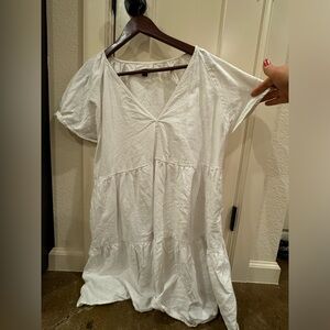 White target sun dress